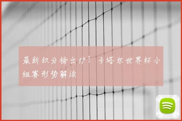 最新积分榜出炉！卡塔尔世界杯小组赛形势解读